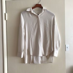 M.M. Lafleur Silk Button Down Shirt